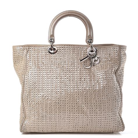 dior tote lace|christian Dior shopping tote.